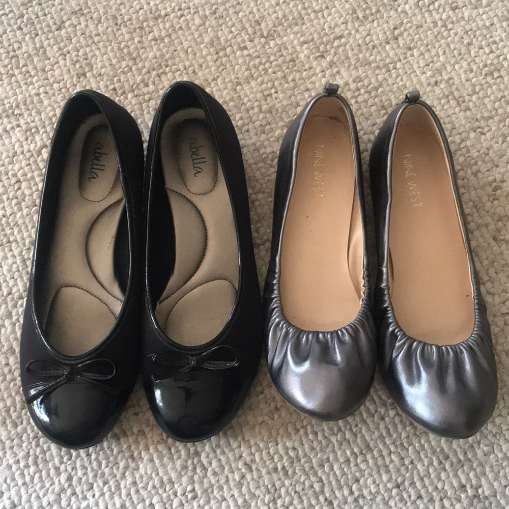 2 pairs of comfortable work flats!